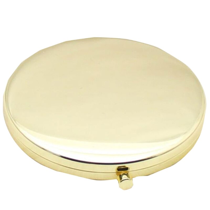 Folding Double Light Metal Portable Makeup Mirror