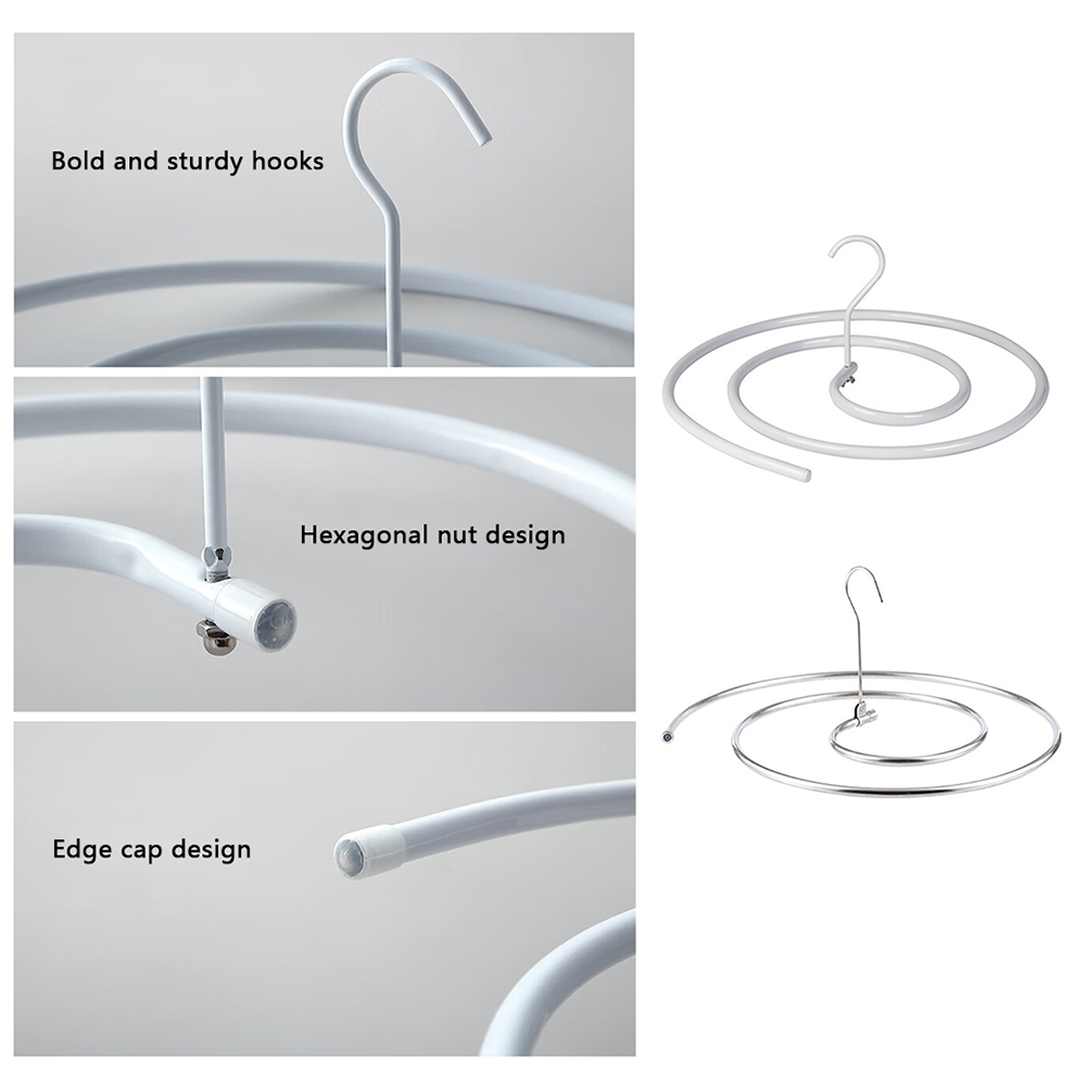 Spiral-Wäscheständer, platzsparend, Bettlakenhalter für den Wohnheimbereich, rund, multifunktional, drehbarer Balkon-Spiral-Wäscheständer