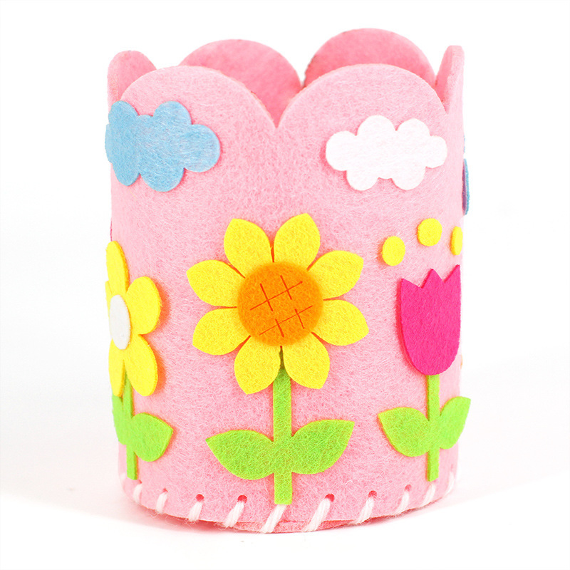 Cartoon Non-woven Pen Holder Kindergarten Handmade DIY Craft Toys Set Children&#39;s Three-dimensional Kids Arts For child: 8