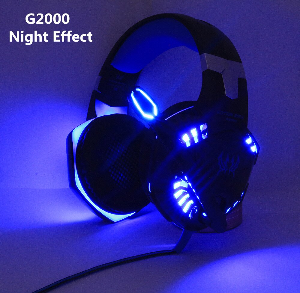 Gaming Headset Casque Headphones Deep Bass Stereo Earphones with Microphone +Gaming Mouse Mice 3200 DPI combination LED Lights