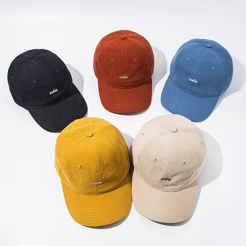 Linjw-letterborduurwerk katoenen baseballpet voor heren en dames, hiphop snapback-petten, koreaanse baseballpet voor buiten, vaderhoeden