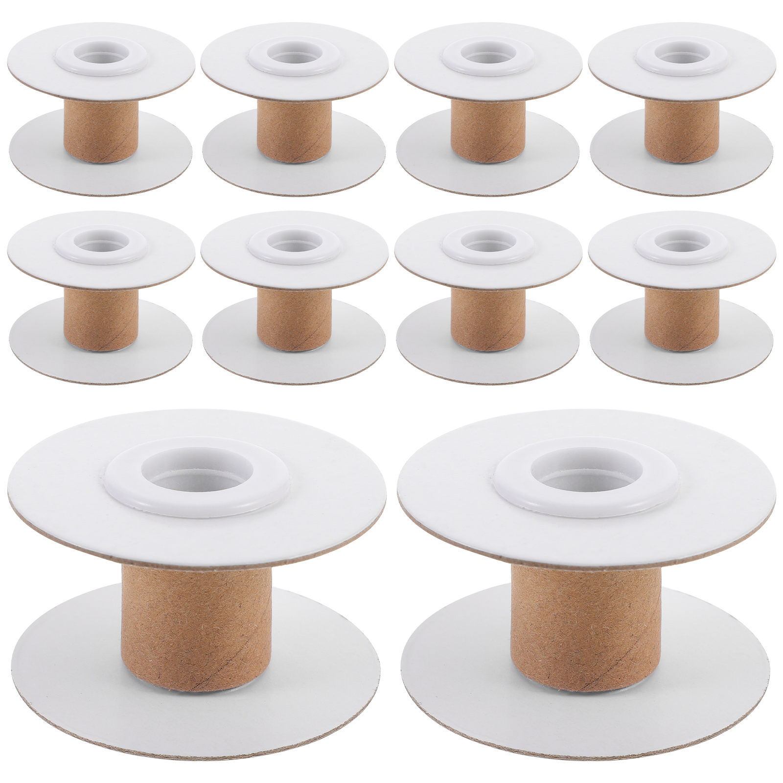10-teilige Spule, praktische Webspulen, Basteln, Häkelgarn, Nähspulen für DIY-Papier, Stickerei: Weiß