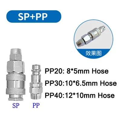 EU-Standard-Anschlüsse, pneumatische europäische Luftanschlüsse für Kompressor BSPT 1/4 1/2 Gewinde, Schnellkupplung, Einsteck-Schlauchanschluss