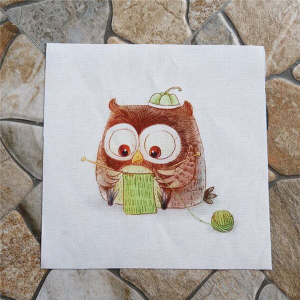 20*20cm Lovely Owl Pattern Patchwork Cotton Fabric Scrapbooking Cloth For Handmade: FA190001-12