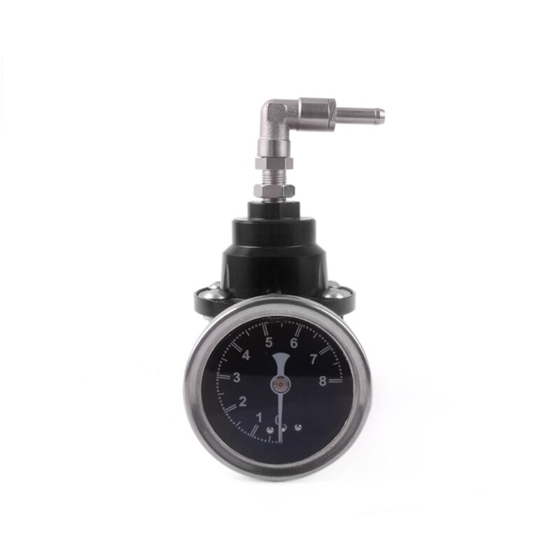 Fuel Pressure Regulator with Gauge Meter Booster Adjustable Universal Fittings .