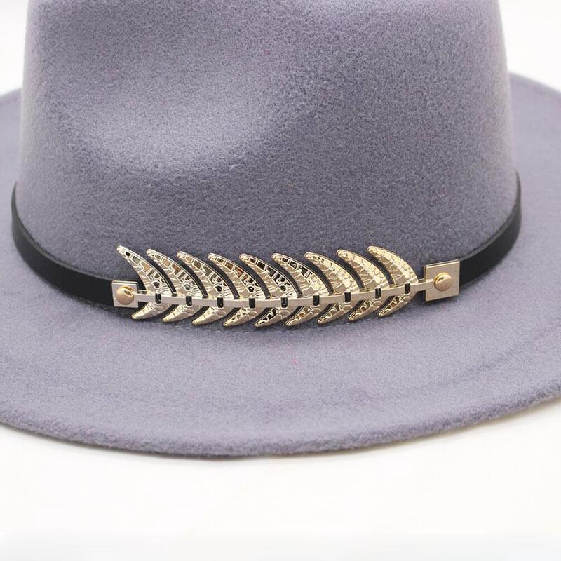 Felt Fedora With Band Wool Blend Wide Brim Fedora Hat - Unisex Panama Trilby With Adjustable Band Amish Hat