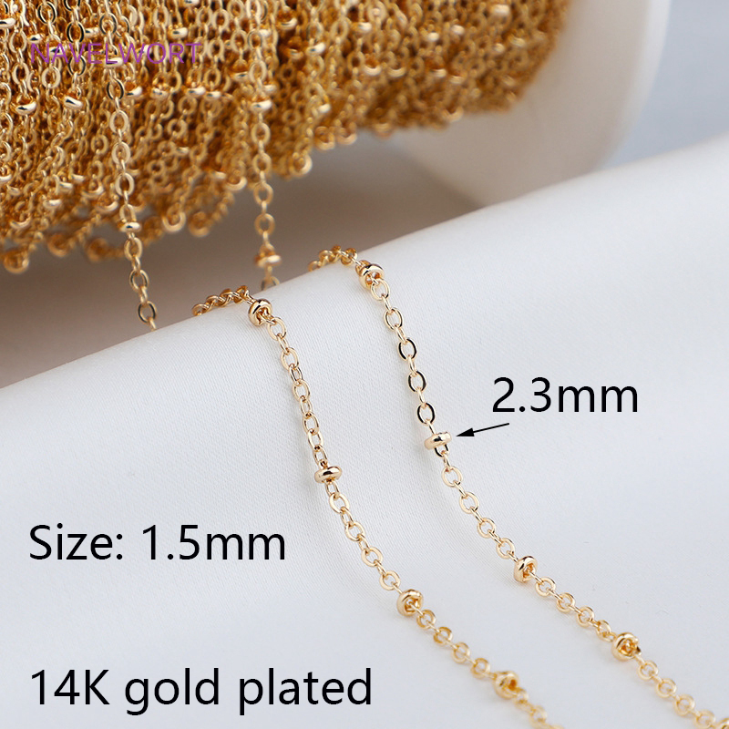 bulkkettingen voor het maken van sieraden, 14K verguld messing metalen losse kettingen DIY handgemaakte sieraden maken van benodigdheden: Black