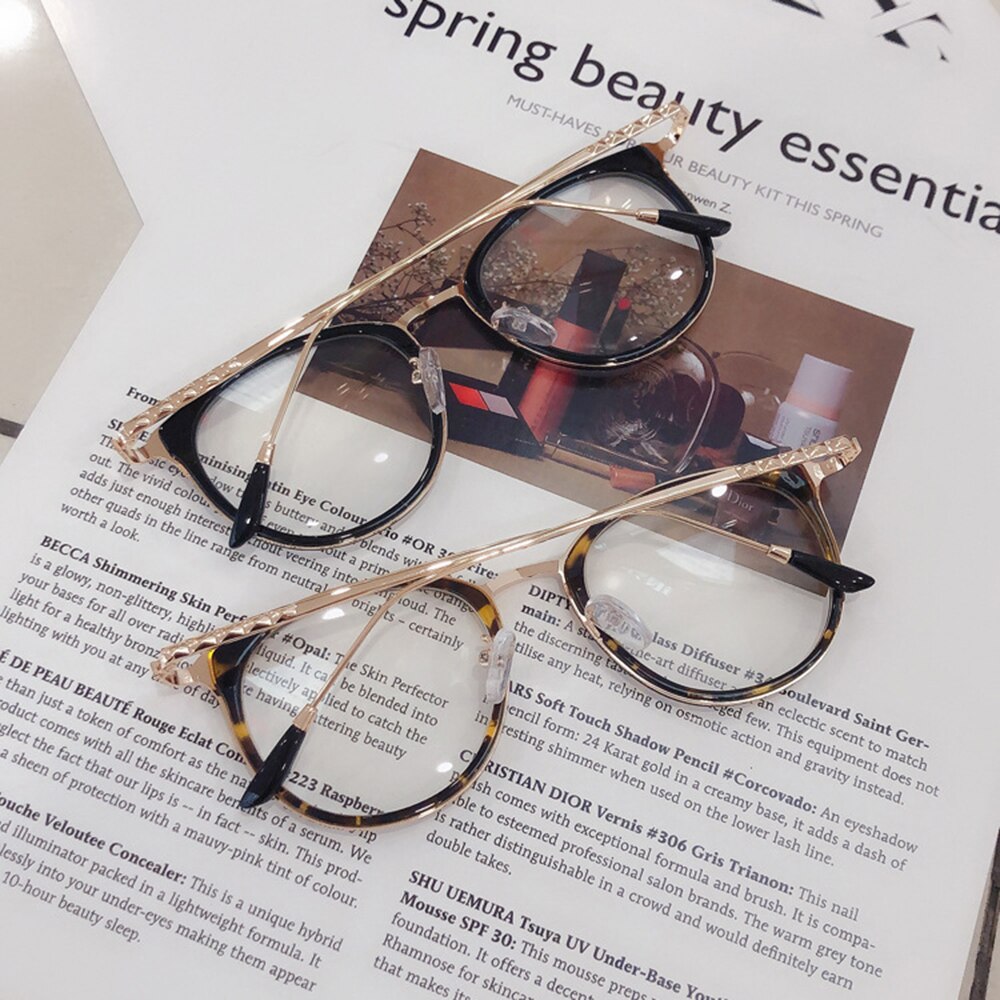 Montura de gafas redondas de gran tamaño para mujer y hombre, lentes ópticas transparentes de estilo Vintage, con luz azul, para miopía, 1 Uds.