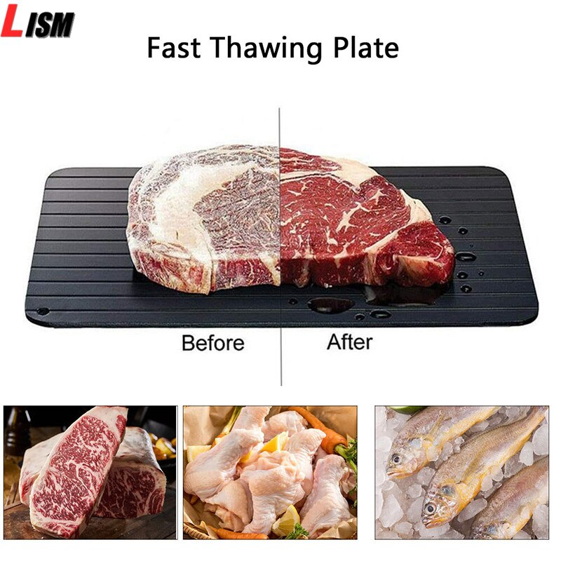1pc plateaux de décongélation rapide décongélation rapide viande congelée fruits de mer décongélation rapide plaque plateau gadget de cuisine accessoires