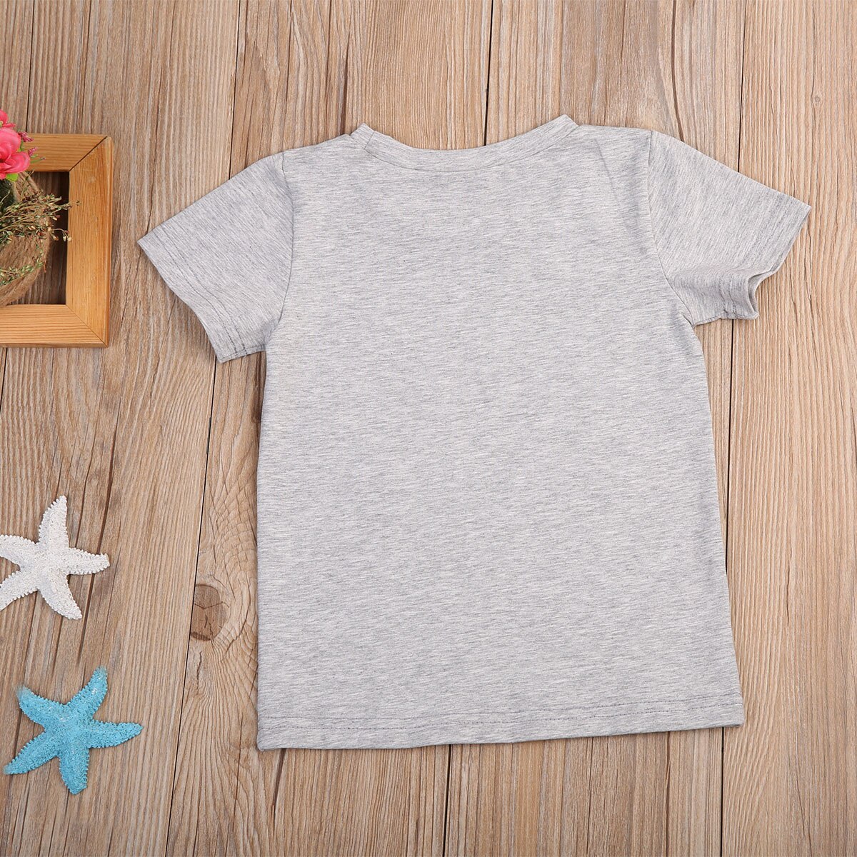 Peuters kinderen baby jongens zomer grijs korte mouwen tops t-shirt kleding maat 1-6y