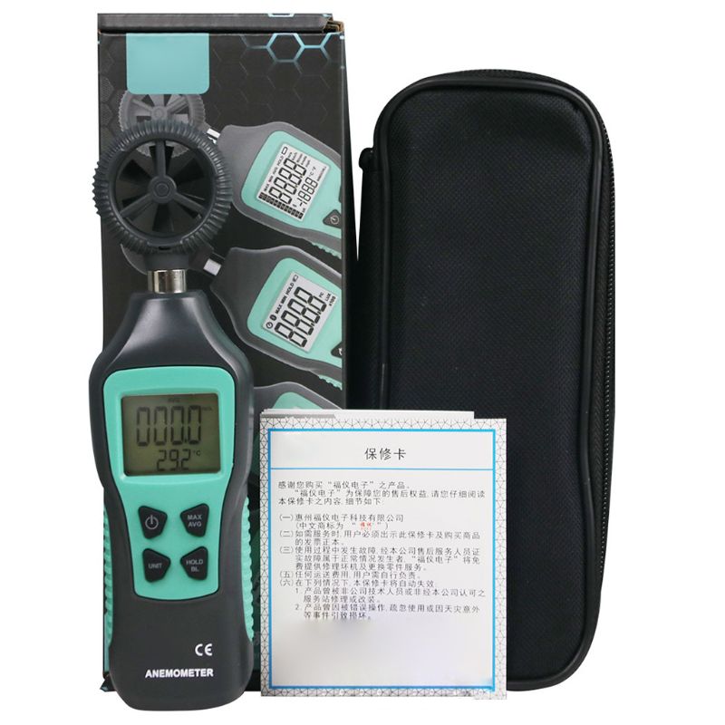 Portable Handheld Digital Anemometer High Precision Measuring Wind Air Speed Meter Temperature Tester Thermometer