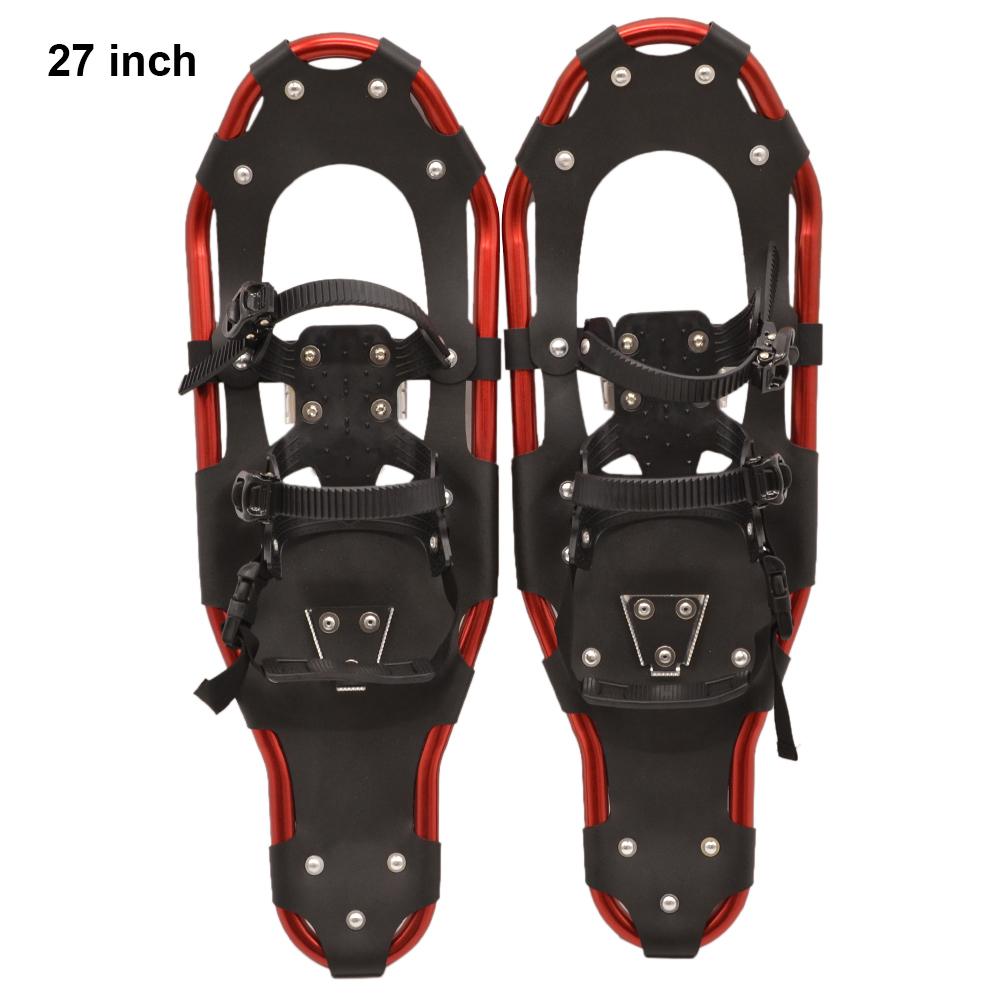 Outdoor Sneeuw Schoenen Aluminium Verstelbare Riem Ski Draagtas Praktische Duurzaam Vrouwen Mannen 22/25/27 Inch Stijgijzers lopen Schoenplaten: 27 inches Red