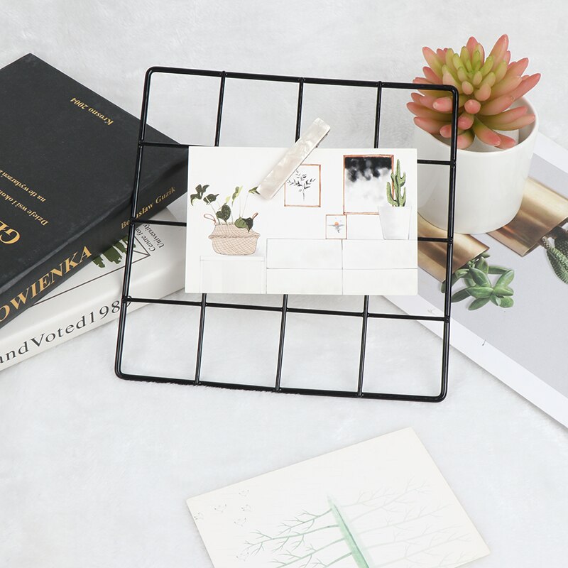 20cm Metal Mesh Grid DIY Wall Photos Postcards Wall Art Display Pictures Frame