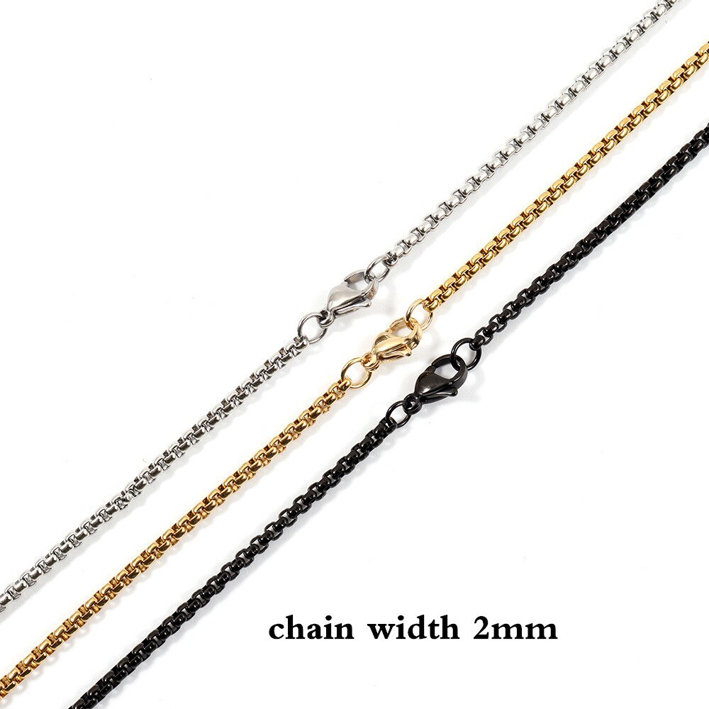 Collar con colgante de barra para hombre, cadena de acero inoxidable, Oro Negro, de joyería