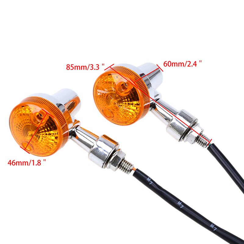 Possbay 4 Stuks Motorcycle Knipperlichten Indicator Lamp Amber Flashers Voor Kawasaki Suzuki Harley Honda Cafe Racer Turn Lamp
