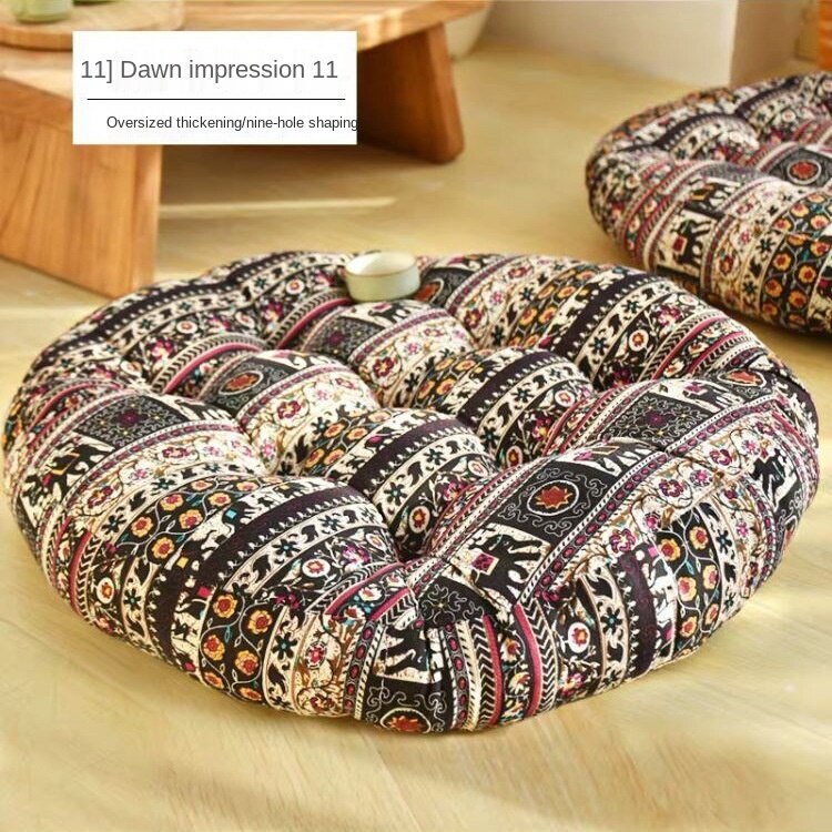 Round Thick Ground Futon Seat Cushion For Home Tatami Chair Mattress Pouf: H