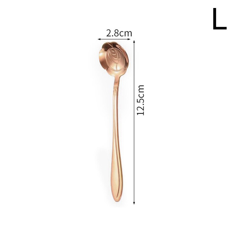 Tee Kaffee Mischen Löffel Gold Löffel Nachtisch Kirschblüzehn Edelstahl Jahrgang Teelöffel Trinken Küche Geschirr Besteck: L
