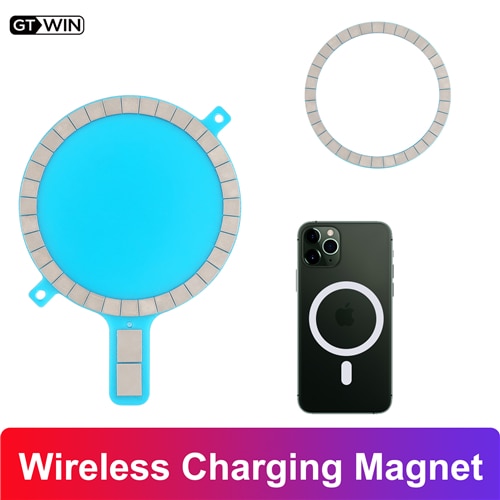 GTWIN Wireless Charging Magnet for iPhone 12ProMax 12 Mini 11Xs Xr 8 Mobile Phone Case Strong Magnetic Leather Cover for Magsafe