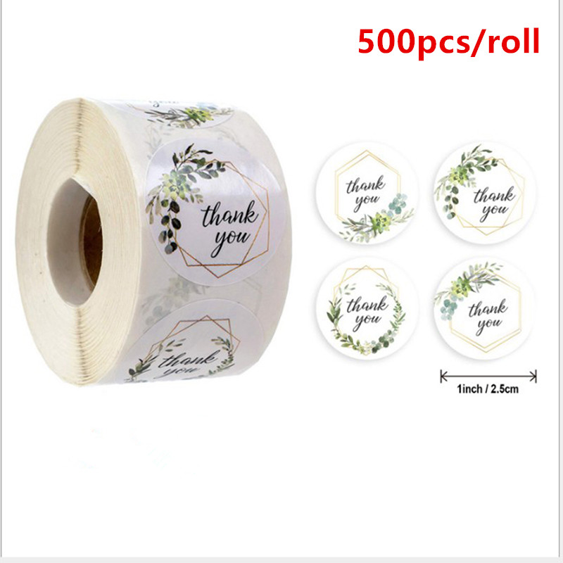 500pcs 1 inch Label Stickers Cute Circle Paper Thank You Seal labels For Your Order and Handmade Stationery Stickers: P