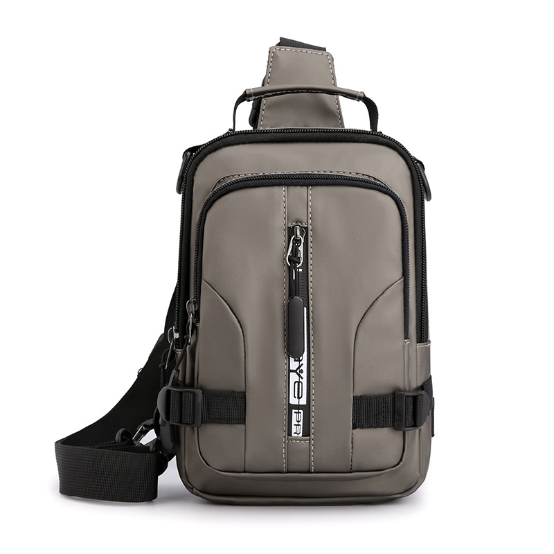 Casual Nylon Brief Mannen Borst Bag Multi-Functionele Outdoor Mannen Crossbody Tassen Waterdichte Schoudertassen Schooltas Portemonnees: 1100-11 Khaki
