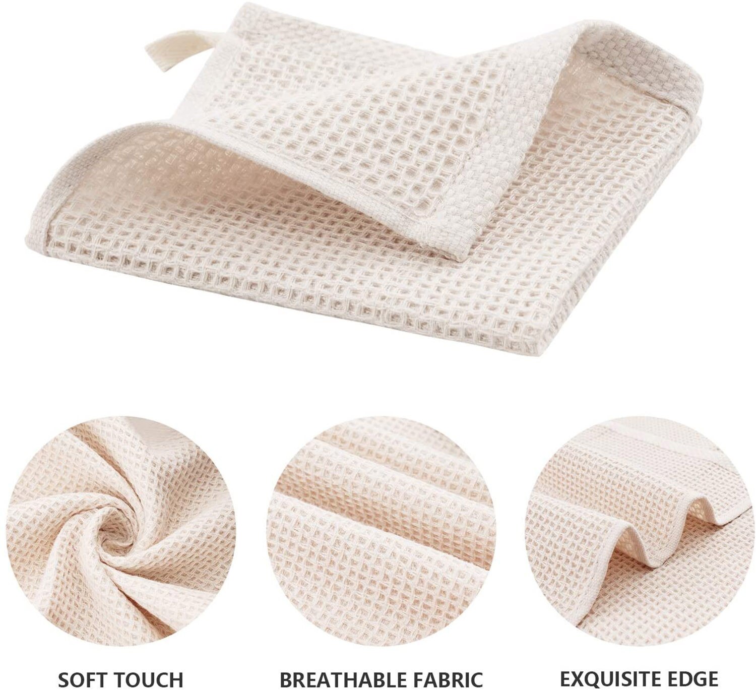 Cotton Kitchen Dish Cloth 2-pack Ultra Soft Absorbent Dish Drying Dish Fabric Cleaning Cloths No Fading Remove Oil Fast45#