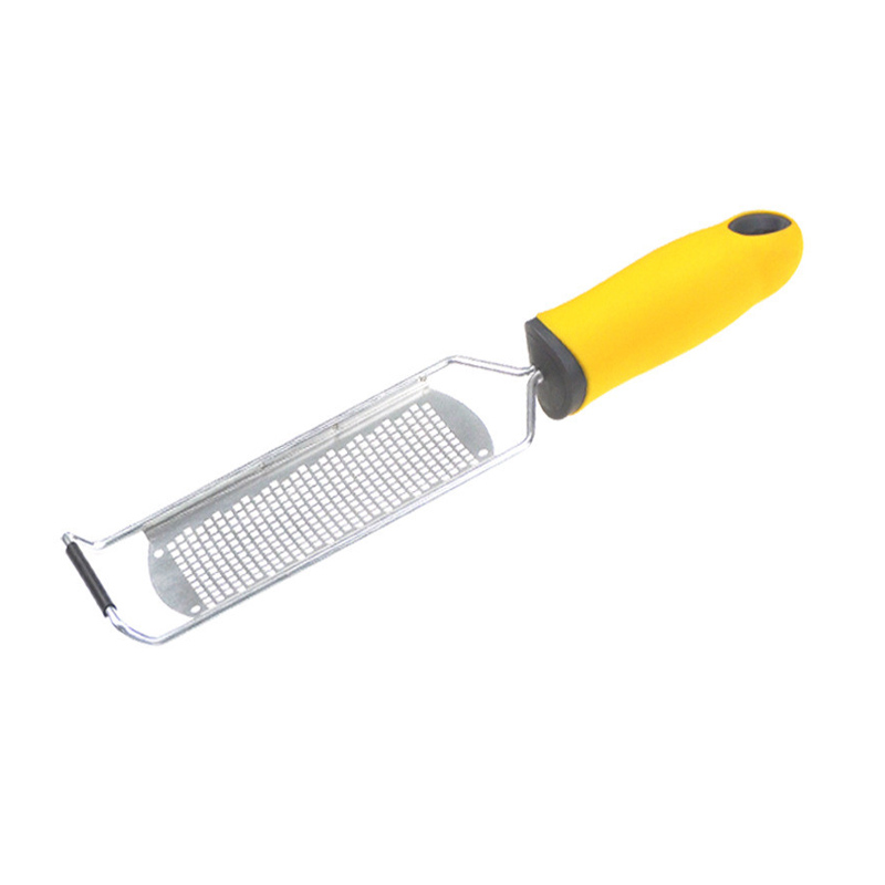 Multifunctional Cheese Grater Stainless Steel Garlic Ginger Lemon Grating Zester Cheese fruit Grater Utensil Wide Plate: B1 Yellow