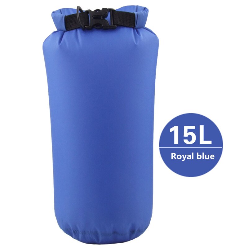 15L utdoor Drifting seco impermeable bolsa saco impermeable flotante bolsas de engranaje seco para la navegación pesca descenso de ríos natación: Azul real