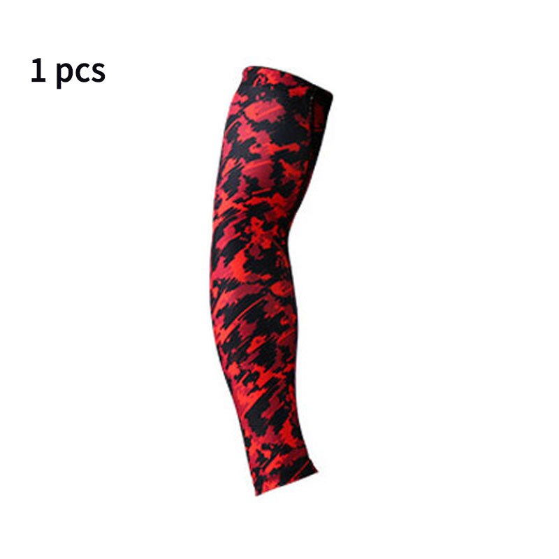 Unisex Arm Sleeve Basketball Tennis Compression Arm Warmers Cycling Arm Sleeve Outdoor Sport Elbow Protector Uv Protection Men: red 1 pcs / M