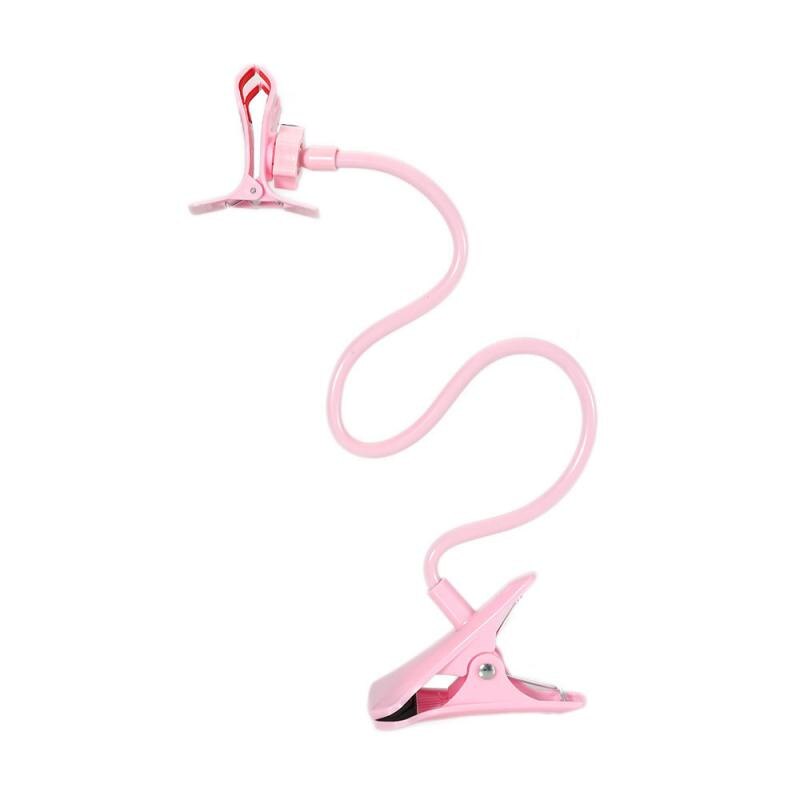 Universal- Kreative Halterung 360 ° flexibel Lange Arm Clip Montieren Bett Schreibtisch Faul Ständer Halfter Für Handy, Mobiltelefon Handys: rosa