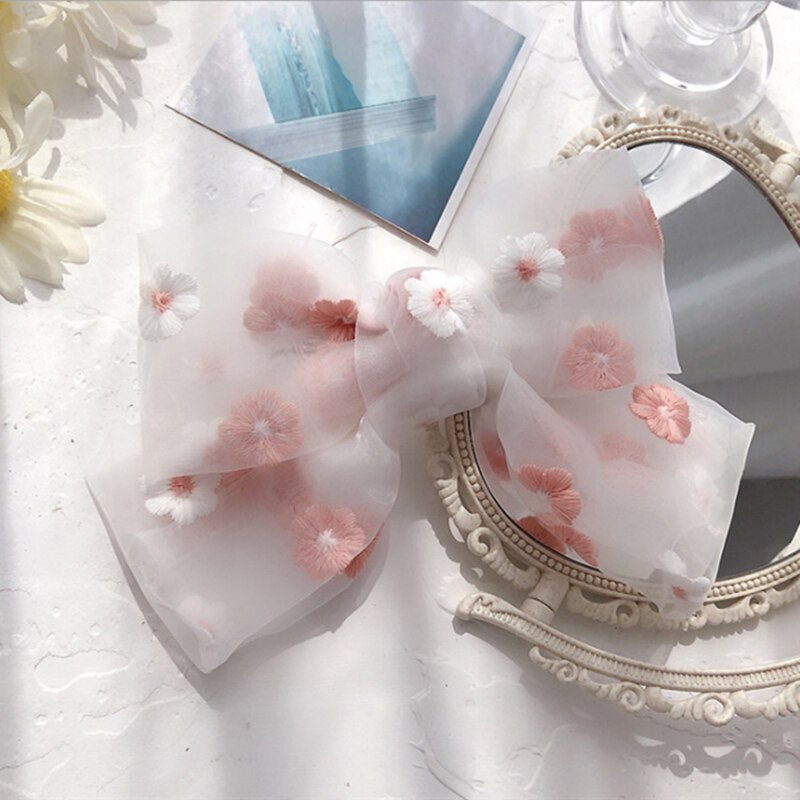 Hoofdtooi Side Clip Netto Rood Hetzelfde Boog Haarspeld Kant Clip Eenvoudige Haarspeld Haar Accessoires: pink