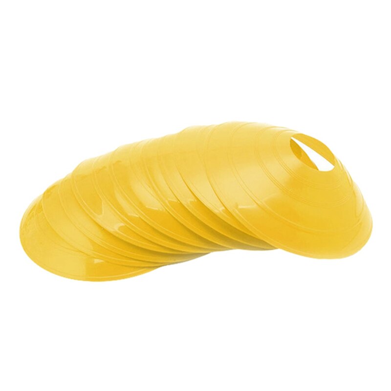 10pcs/set Soccer Training Sign Flat Pressure Resistant Cones Marker Discs Bucket Marker PE football training: Y