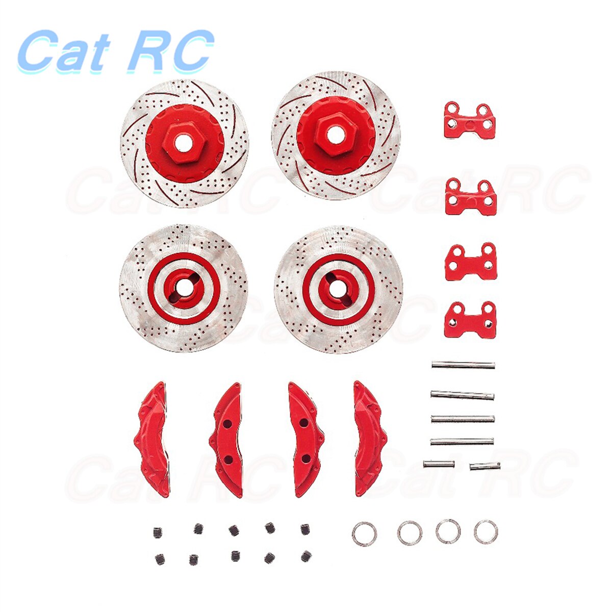 Traxxas TRX6 Metal Front Rear Bumper Roof Luggage Rack Chassis Armor Skid Plate Ladder CVD Brake Disc Trunk Panel RC Car: 1 set red