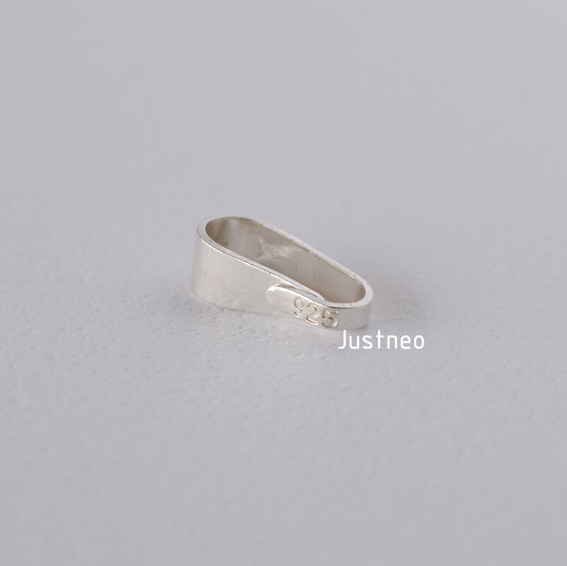 Solid 925 Sterling Zilveren Snap Op Lock Bail Hanger Sluiting, Sieraden Diy Zilver Bevindingen/Onderdelen