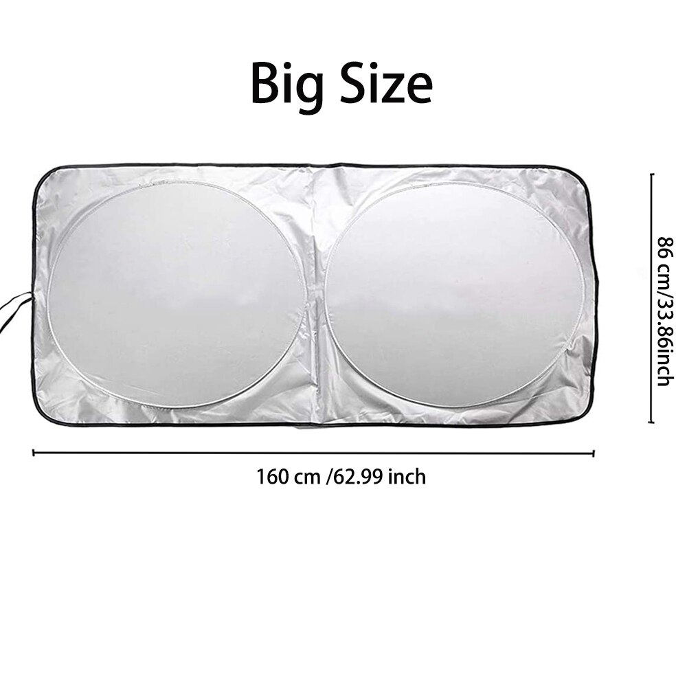 For Mercedes Benz W212 W204 W203 W205 W211 A B C E Class Car Windshield Sunshade Sunscreen Parasol Coche Sun Shade Visor Cover: 160x86 No logo