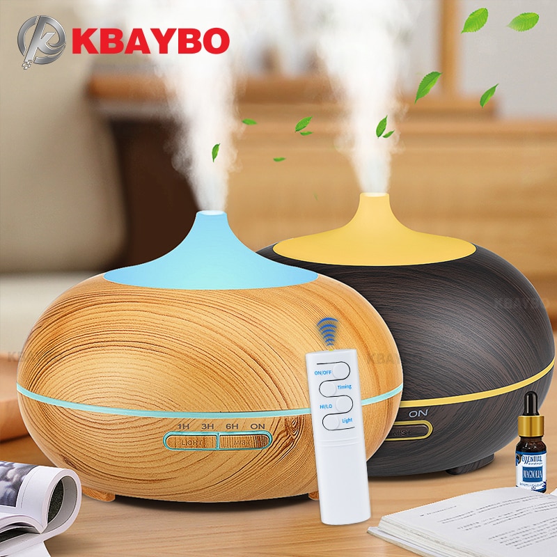 KBAYBO 550ml USB humidificateur d'air arôme diffuseur télécommande 7 couleurs changeantes LED lumières cool brumisateur fabricant purificateur d'air pour la maison