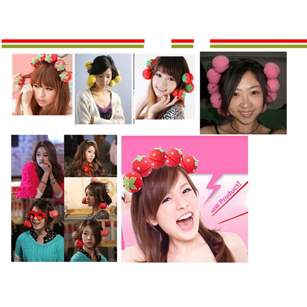 6pcs Balls Rollers Curl Hair Care Soft Foam Sponge Curl Ball Sleeping Hairstyle Curler Tool