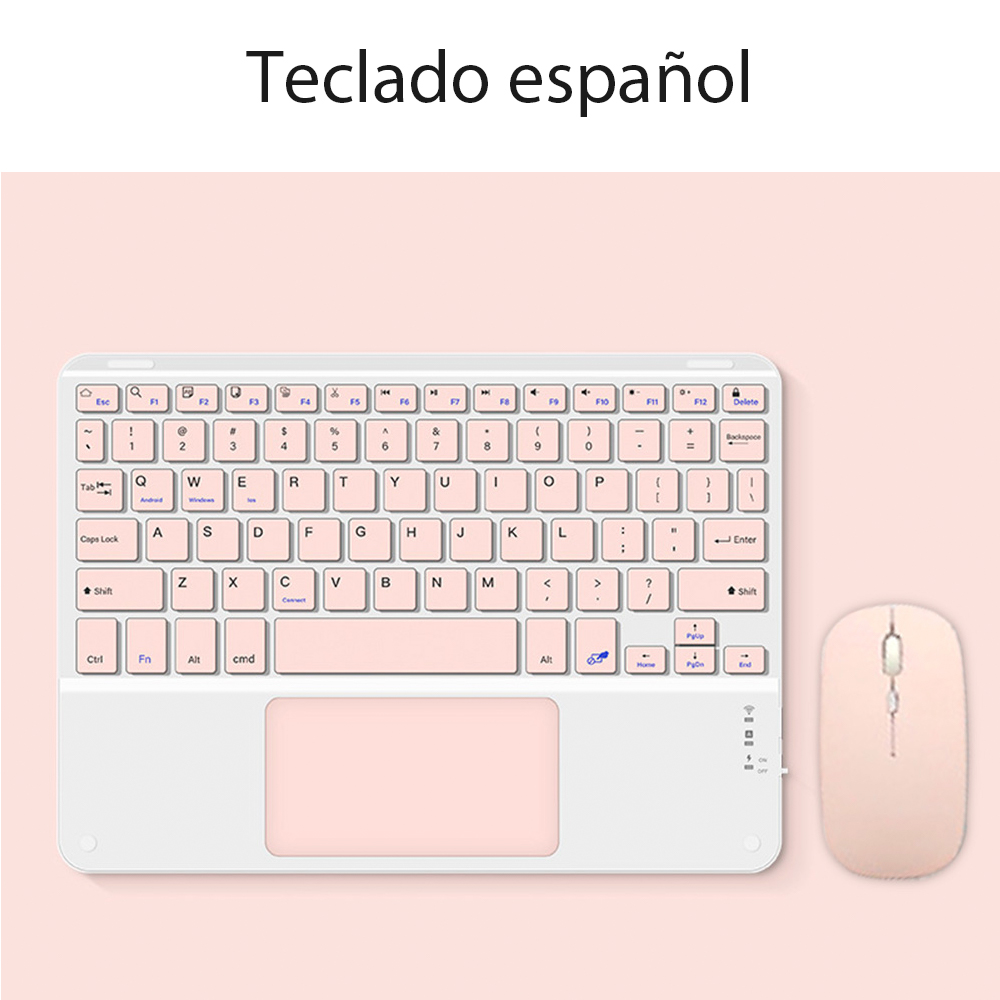 berühren-Tastatur und Maus für Android iOS Fenster Xiaomi Rosa kabellos-Tastatur mehrsprachige iPad-Tastatur lange bereithalten-Tastatur: Gelb