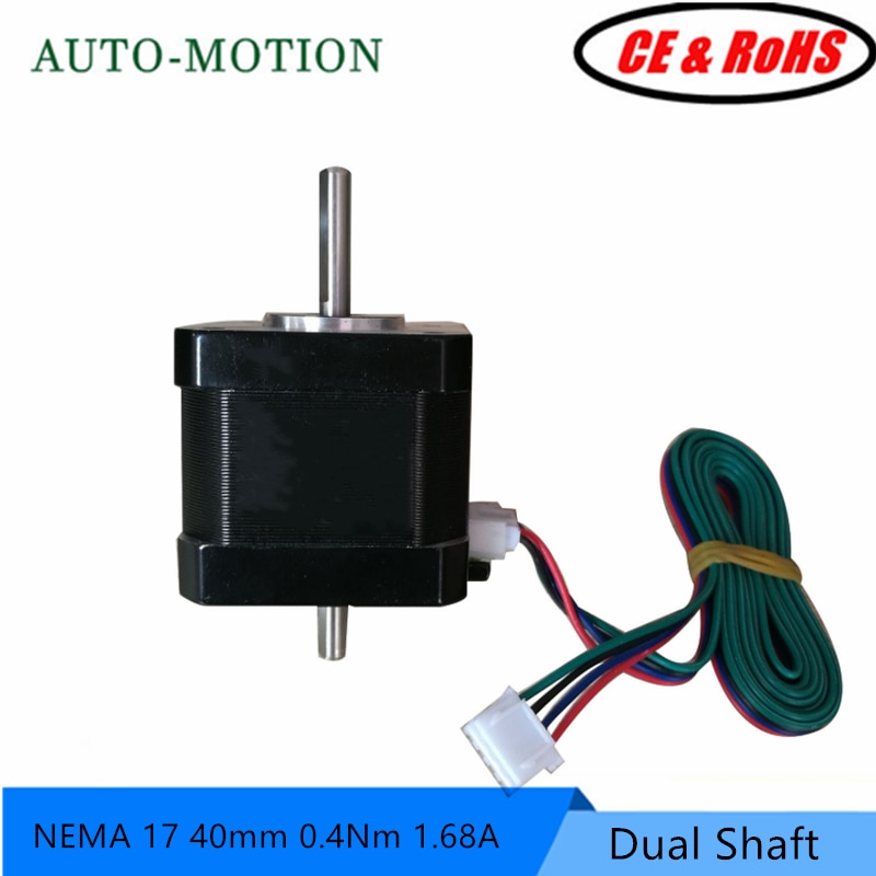 Nema 17 doble eje Motor paso a paso 42 Motor Nema17 40mm 1.68A 40Ncm de Motor paso a paso