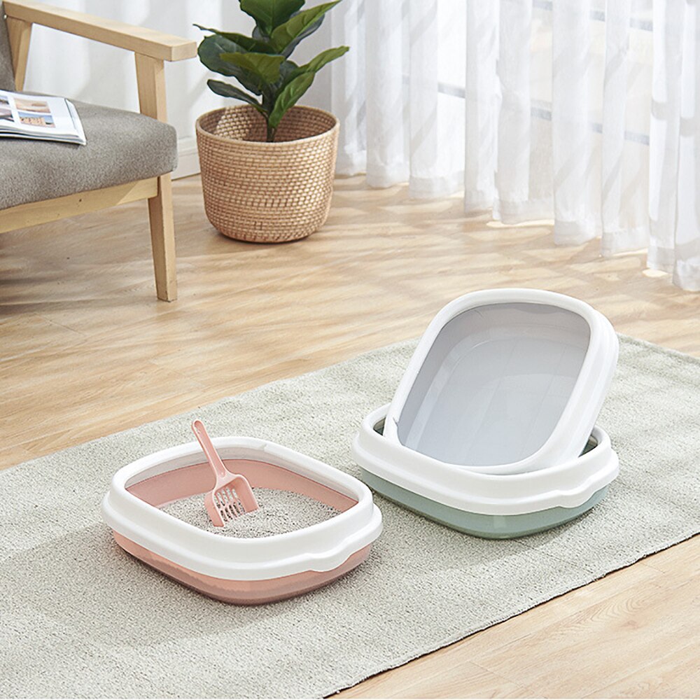 Pet Toilet Bedpan Excrement Training Sand Litter Box Anti-Splash Dog Toilet Cat Dog Tray with Scoop 1 Set Cat Litter Box