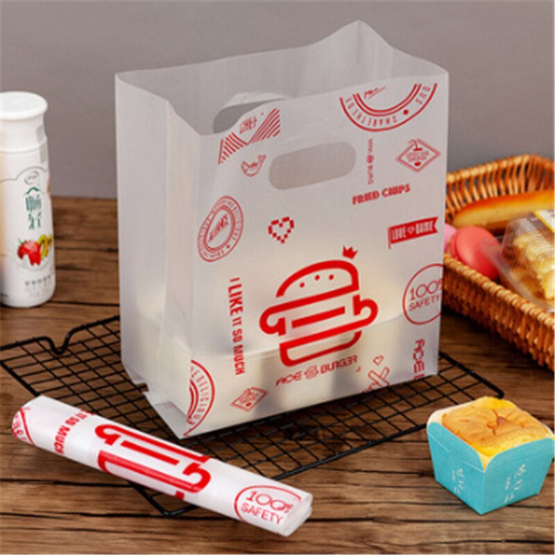 20*30cm engangs plastik emballage bage emballage pose køkken tilbehør dessert takeaway taske køkken gadgets jul: 6 / 20 stk