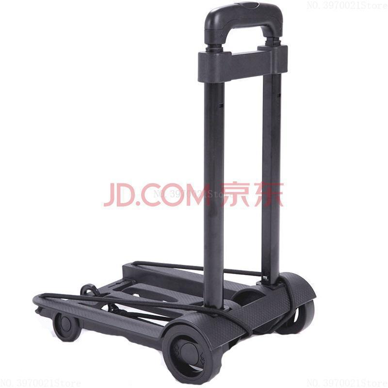 Portable Folding Hand Truck 360-degree Swivel Wheels Trolley Push Luggage Cart Foldable Dolly Equipment Carrier 120 Ibs Capacity: 3