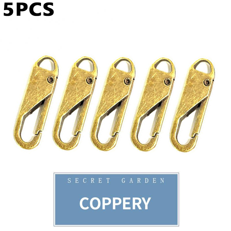 5/10pcs Metal Zipper Zipper Repair Kits Zipper Pull for Zipper Slider Sewing Diy Craft Sewing Kits Metal Zip DIY Sewing: E 5PCS