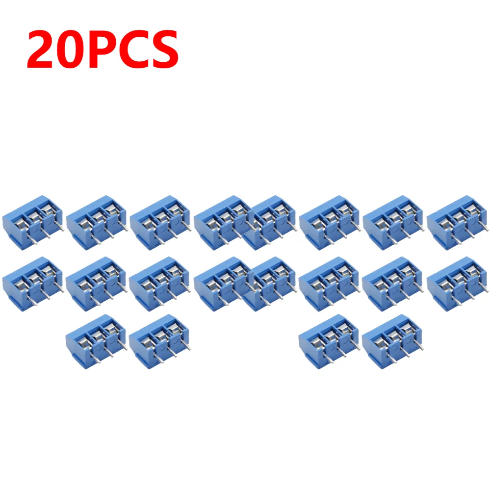 10-50Pcs PCB Mount Screw Terminal Block Connector Straight Pin 2P 3P KF301 Spliced Screw Terminals Block Connector for Arduino