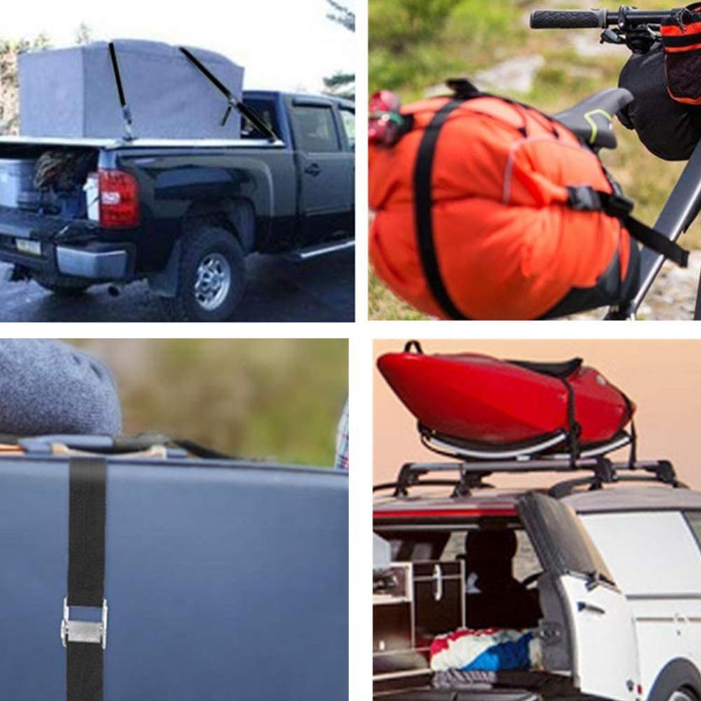 250 x 2.5cm zwarte spanband sterke ratelriem bagagetas ladingvastzet met metalen gesp