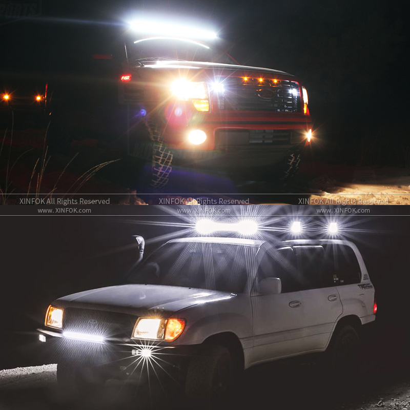 Lampada da lavoro per barra a LED per auto 4000LM Luce da lavoro fuoristrada 12V 24V Luce automatica fendinebbia fuoristrada 4x4 Faretto per trattore a LED per camion ATV 4 i
