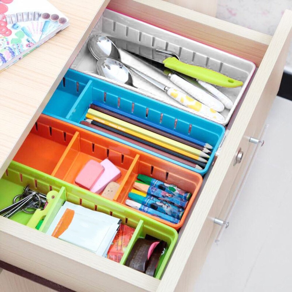 plastic storage drawer separator dividers adjustable drawer divider Storage Box DIY Free Separation Debris Finishing Basket