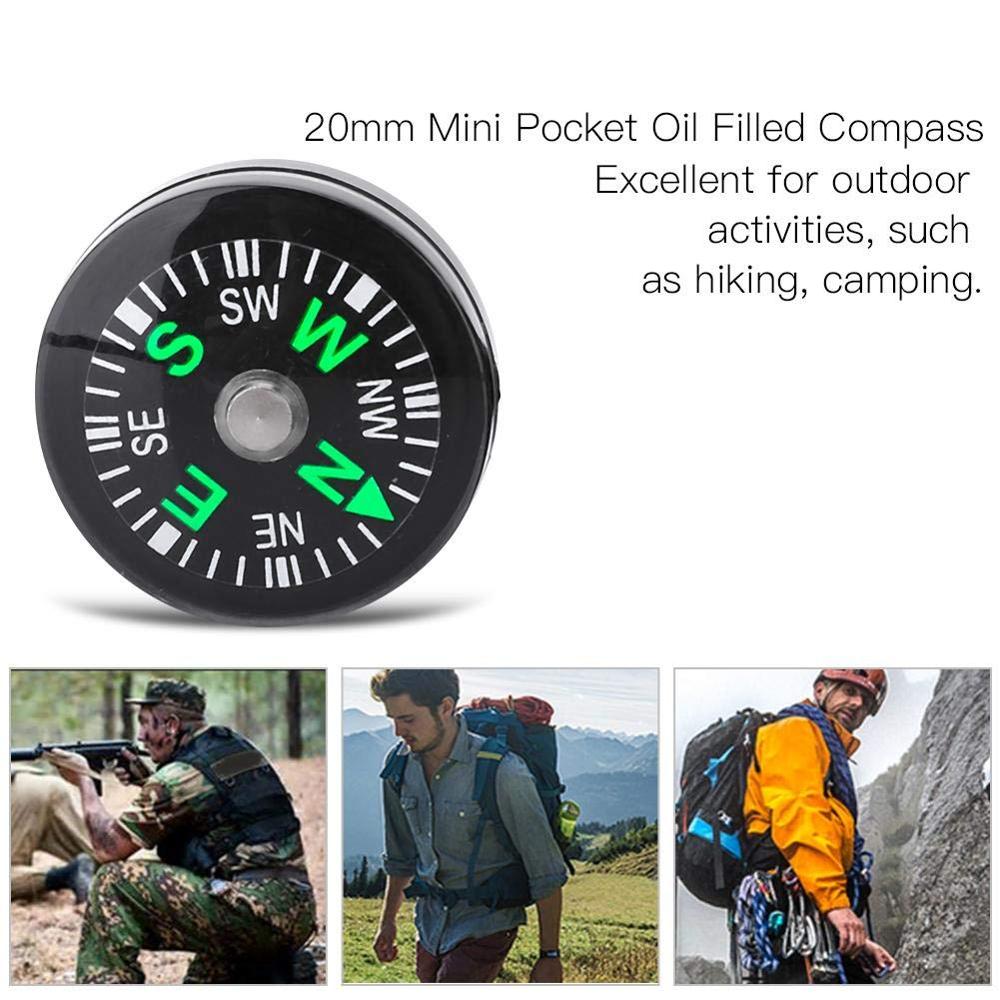 5/10PCS Hard Shell Filled Mini Compass For Paracord Bracelet Watch Band for Outdoor Camping Hiking Survival Compass