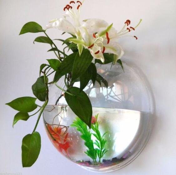 Terrarium boll klot form klar hängande glas vas blomma plantering krukor vägg akvarium akvarium behållare homw dekor