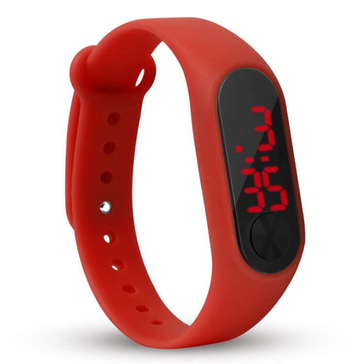 Simple ure til kvinder hånd ring ur led sports elektronisk ur reloj deportivo para ure til mænd: Rød