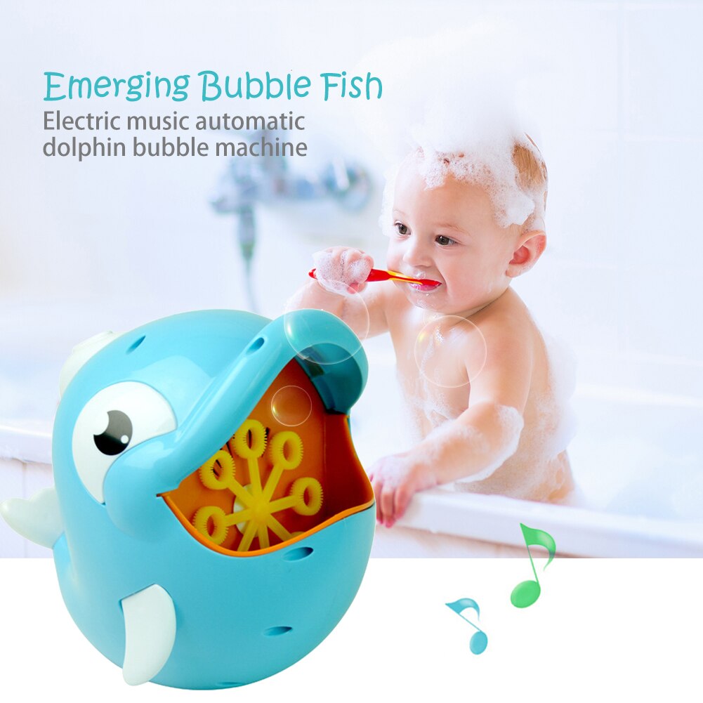 Bubble Vis Elektrische Muziek Volautomatische Dolfijn Bubble Machine Douche Speelgoed